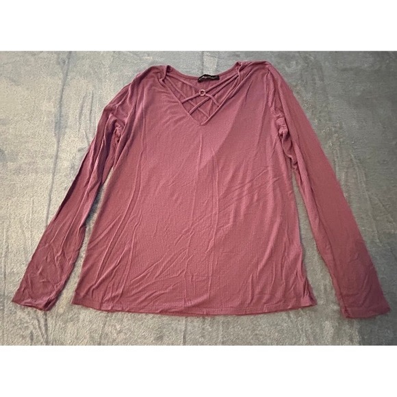Women's Raggs II Riches Long‎ Sleeve Sz Medium V Neck - Picture 1 of 6